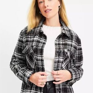 NWT Women’s Black and White Plaid Jacket size medium